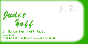 judit hoff business card